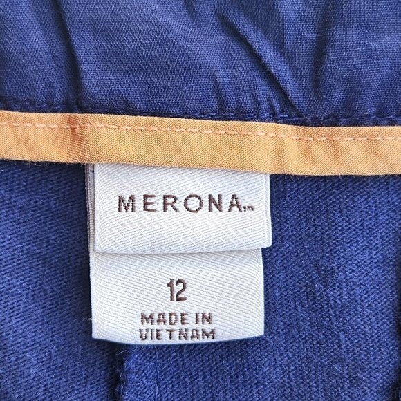 NWT Merona Women's Dark Blue Cotton Casual Pant - 12 - Picture 6 of 10